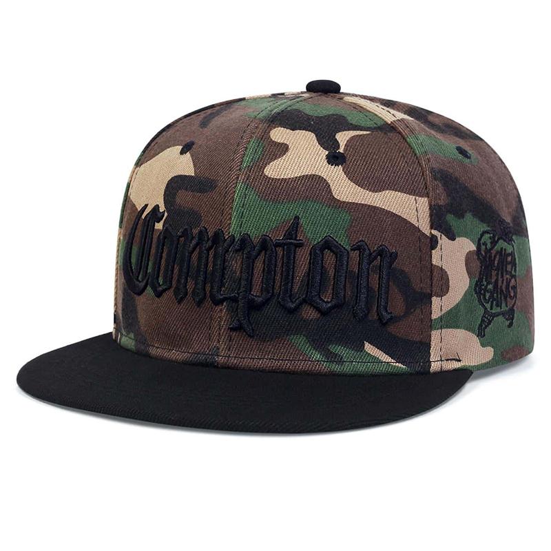 Мужская мода Вышитая кепка Compton Snapback Унисекс Солнцезащитная шляпа Женская регулируемая бейсболка в стиле хип-хоп Ковбойская шляпа