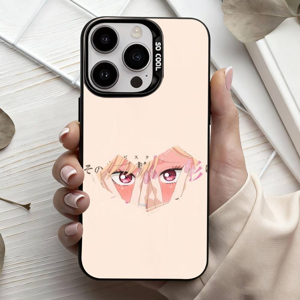 Чехол для телефона My Dress Up D-Darling M-Marin K-Kitagawa для iPhone 17, 16, 15, 14, 13, 12, 11 Plus, Pro Max Черный Конфетный Посеребренный Чехол
