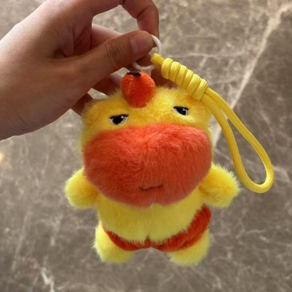 Cartoon Capybara Lulu Plush Keychain Cute Stuffed Animal Key Ring  Bag Charm