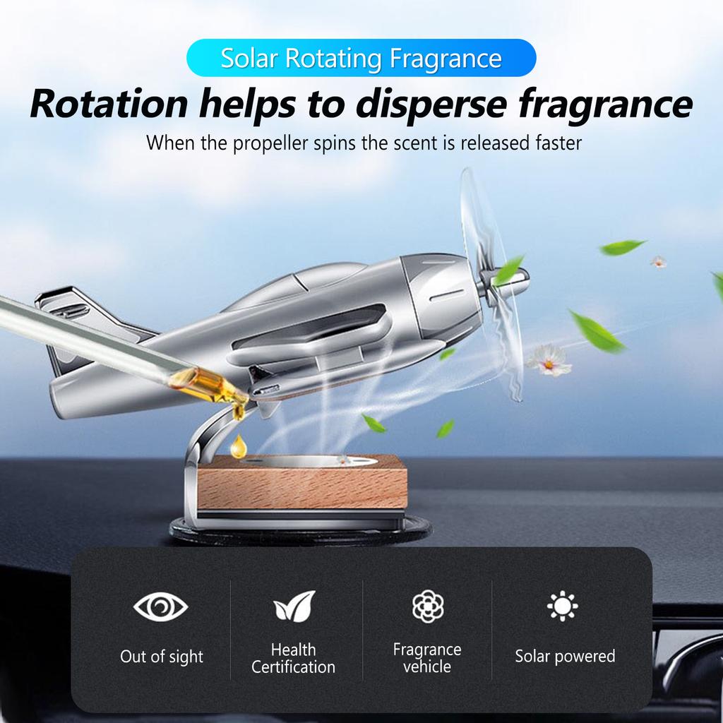 Car Solar Aircraft Air Freshener Airplane Aromatherapy Diffuser Ornaments Mini Car Perfume Air Freshener Fragrance Car