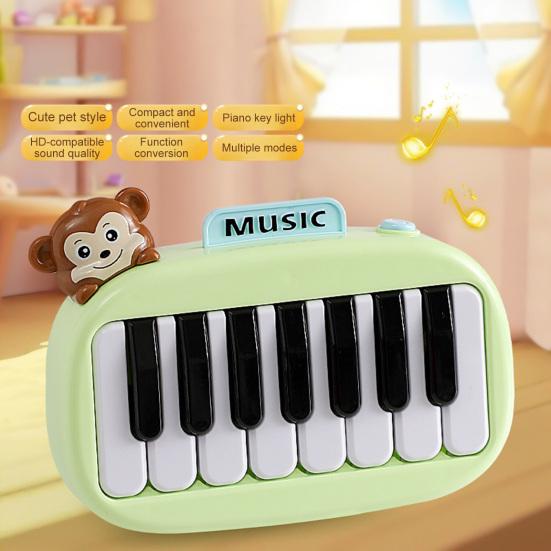 15-клавишное карманное пианино Мини-электронное пианино с подсветкой клавиш для детей