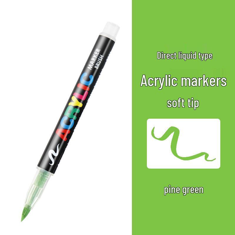 8101 Акриловые маркеры с мягким наконечником - 12/24 цвета для студенческого творчества, DIY и граффити