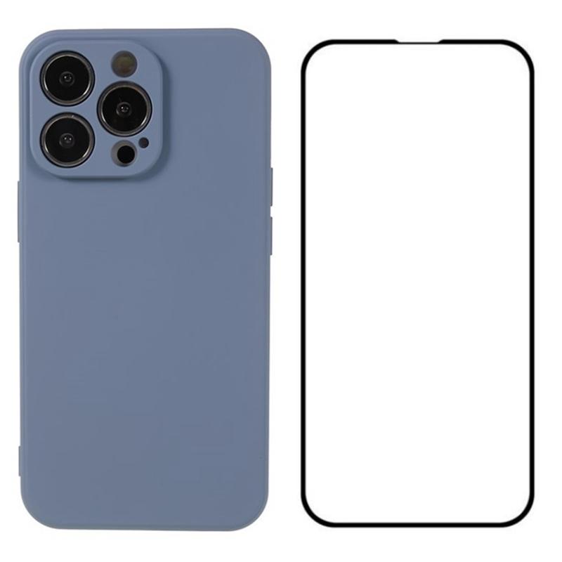 For iPhone 13 Pro Max Case TPU Phone Cover with Screen Film (Precise Cutout)
