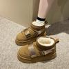 Snow Boots Women's Autumn and Winter Fleece Thickened Warm Design Sense Thick-soled Short Boots Non-slip Bread Large Cotton Shoes