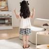 Girls Cotton Pajama Set Short Sleeveless Sleepwear Kids 8 Years Comfortable Breathable Nightwear