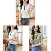 Tshirt Summer Casual Cotton Blend With Color Blocking Design Forwomen