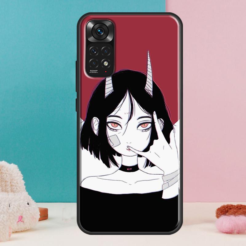Чехол с рисунком 'Дьяволица' для Xiaomi Redmi Note 14 13 12 Pro 11 9 10 9S 10S 11S 12S Redmi 14C 13C 10C 12C