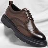 Men's Leather Shoes 2025 Summer Brock Engraved Hollow Young British Trendy Men's Leather Shoes 2025