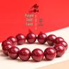 Authentic Cinnabar Bracelet: Court Style Purple Gold Sand Beads for Women's Zodiac Year