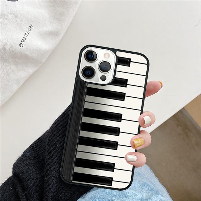 Клавиши пианино Чехол для телефона с клавишами пианино Для iPhone 17 Air 15 16 14 13 12 Pro Max 11 Pro Max Plus Чехол-ракушка