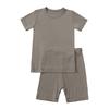 Kids Summer Bamboo Fiber Short Sleeve and Shorts Set for Toddlers and Children