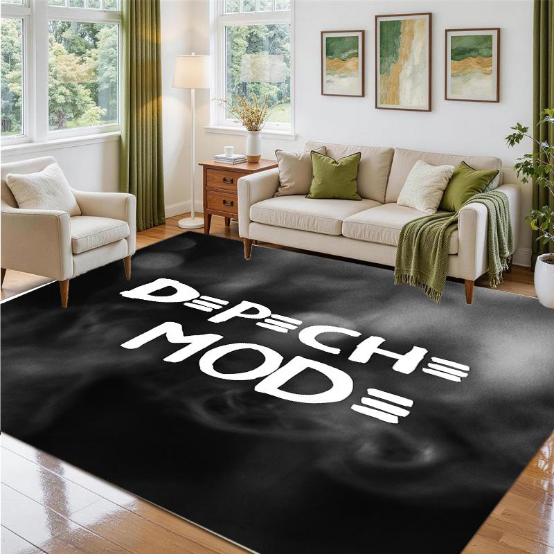 Depeche Mode Design Crystal Velvet Rug Soft Decorative Mat for Bedroom Entrance