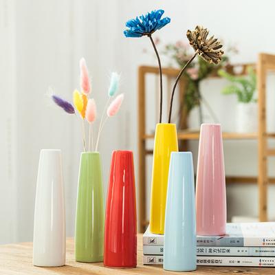 Простая красочная керамическая ваза, настольные украшения, гидропонная ваза, цветочная композиция, домашний декор, украшение сада