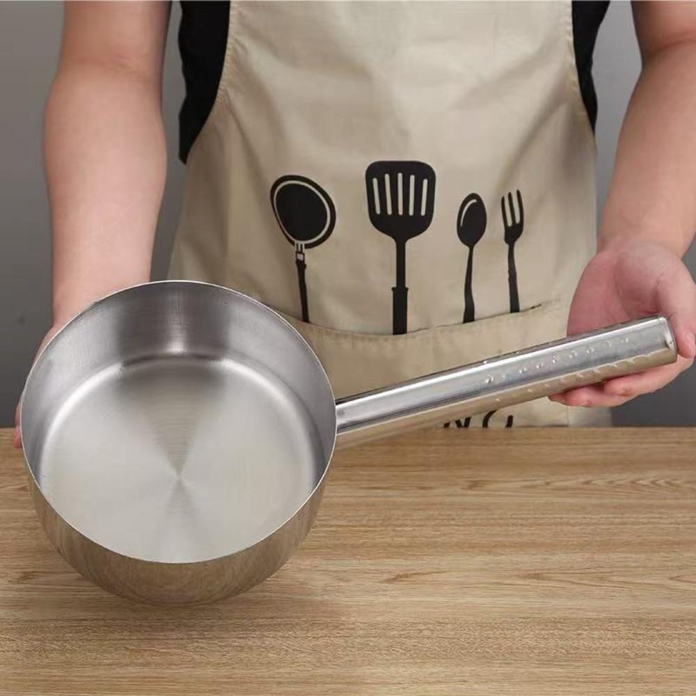 Thickened Kitchen Water Scoop Long Handle Soup Scoop Household Stainless Steel Water Ladle Canteen
