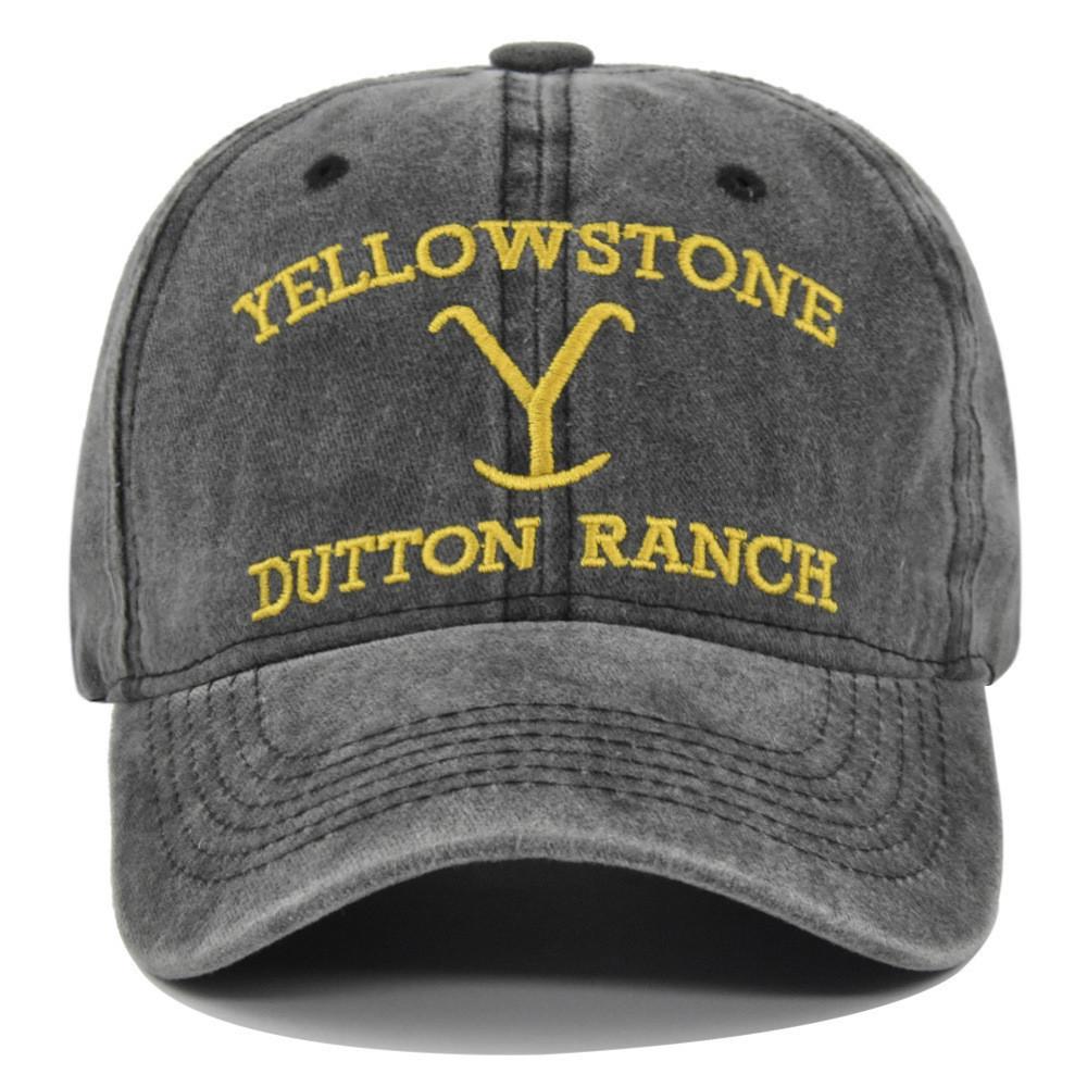 Retro Embroidered Washed Cotton Baseball Cap Adjustable Breathable Sun Hat