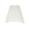Knitwear Spring Autumn New Thin Loose Lace Patchwork Lazy Style Gentle Top Base Layer Knitwear Long Sleeve