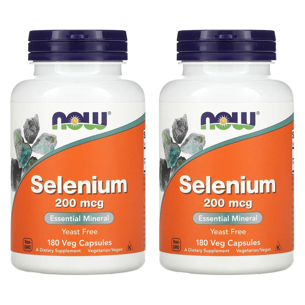 Now Foods Selenium 200mcg Veg Capsules, 180 Count (2-Pack)