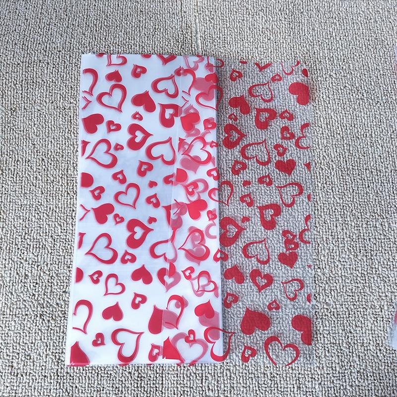 Valentine's Day Colorful Transparent OPP Cellophane Candy Bags