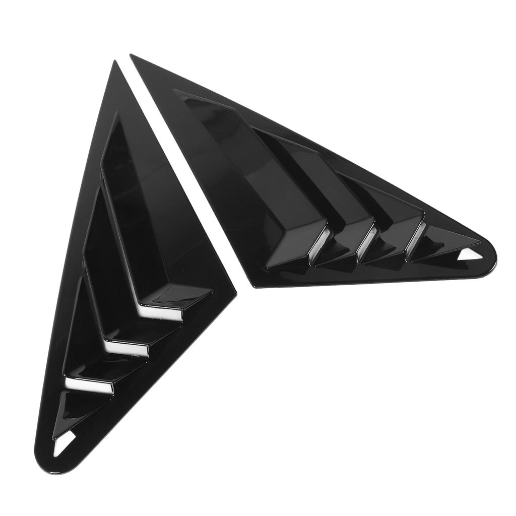 2Pcs Rear Side Window Louver Cover Left Right Impact Proof Sporty Look Rear Window Air Vent Scoop Sh