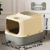 Fully Enclosed Extra Large Cat Litter Box with UV Sterilization and Foldable Drawer Design