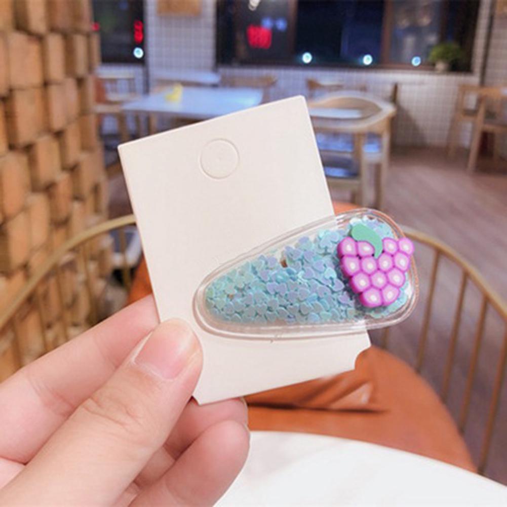 Серьги Bluelans Water Quicksand Girl Прозрачная заколка для волос в форме фруктовой капли Детская заколка для волос