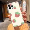 Мультяшный чехол для телефона 'Клубничный кот' Для iphone 17ProMax 17 Pro Air 16 15 14 13 Pro Max 16 15 14 13 Pro 15Plus