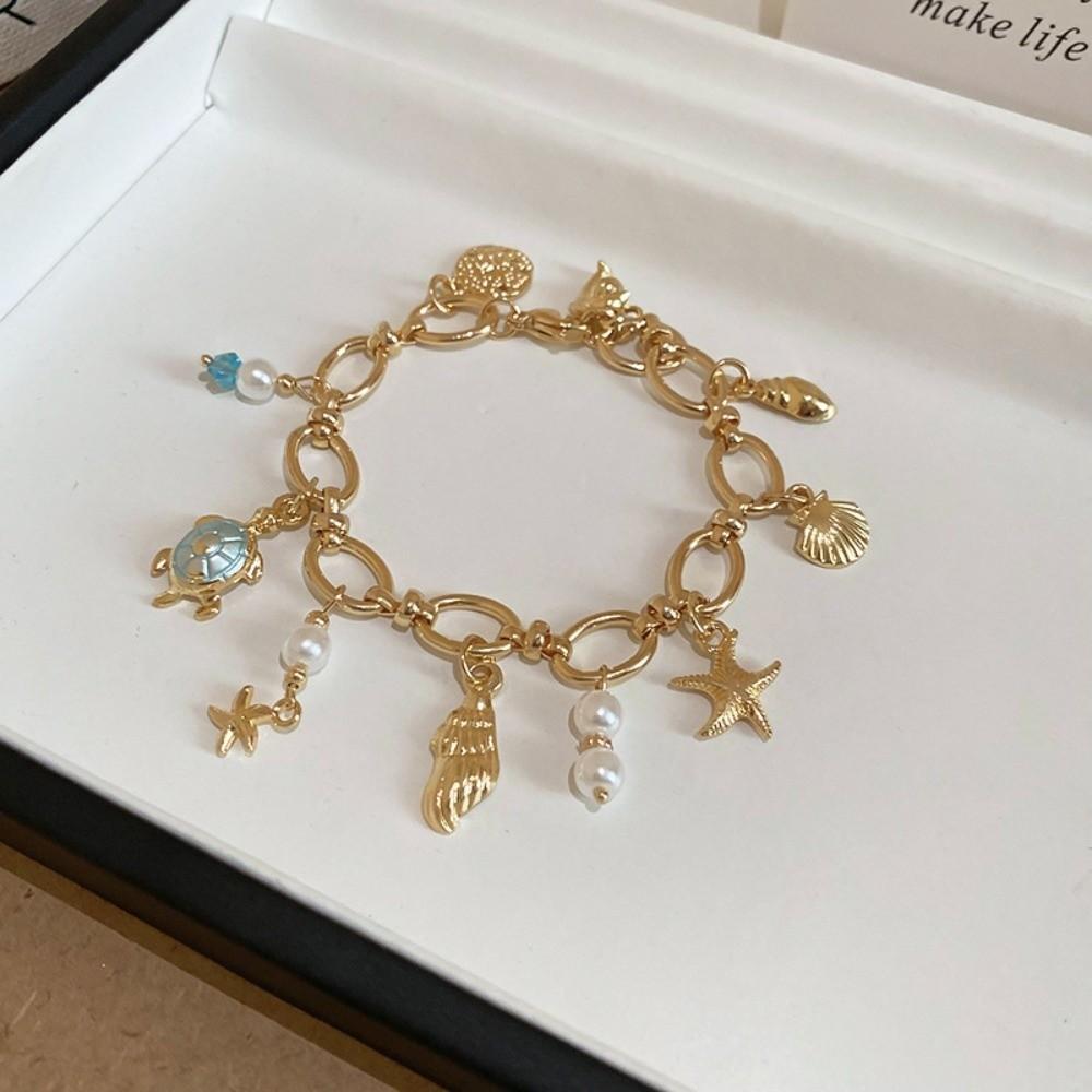 Summer Sea Series Starfish Beaded Bracelet Ornaments Shell Beaded Hand Chain Women