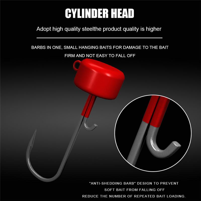 5 шт. крючок для джиг-головки 1,6 г/2,0 г/3,0 г/4,8 г/5,8 г джиг-крючок для мягкой приманки для червей