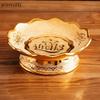 1 Pcs Chinese Style Buddhist Plates Ceramics Guanyin God of Wealth Offering Fruit Dish High Foot Tribute Plate Buddhist Supplies
