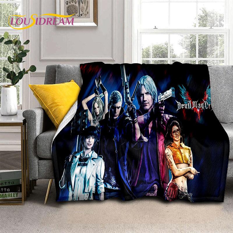 D-Devil May Cry Games DMC Gamer HD Blanket,Soft Throw Blanket for Home Bedroom Bed Sofa Picnic Travel Office Cover Blanket Kids