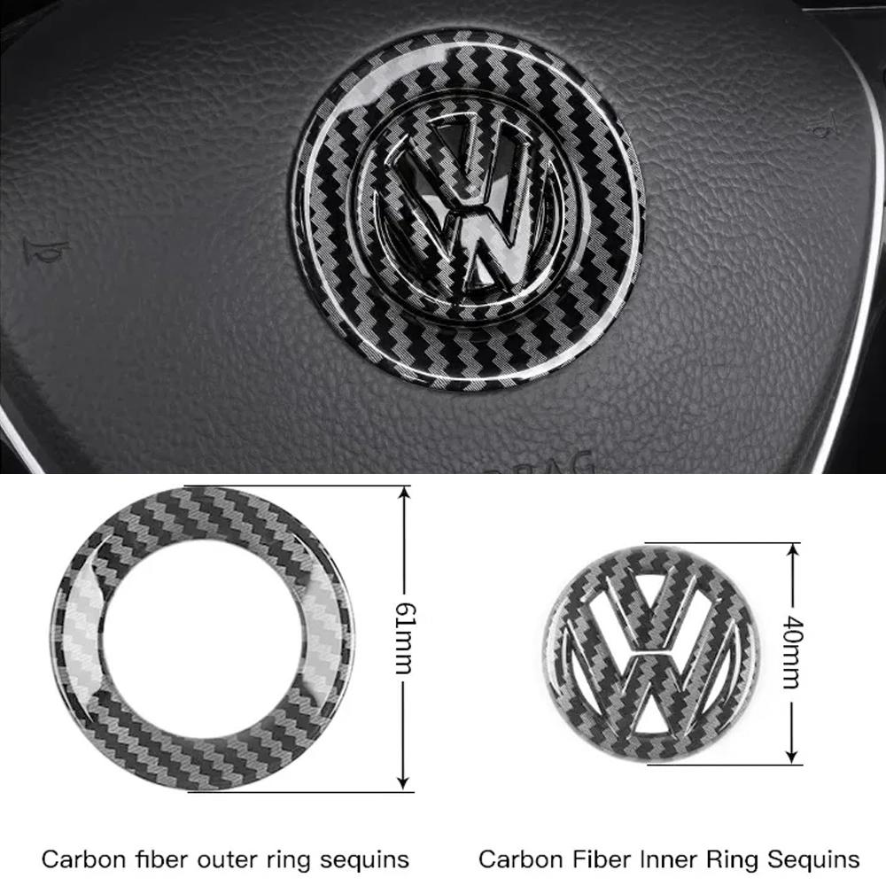 T28AAA - Наклейка-эмблема на руль автомобиля, аксессуары для интерьера для Volkswagen GTI Polo Golf Passat Scirocco Beetle Tiguan Magotan