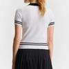 Fila Атлетика Теннис Серия Модный Удобный Универсальный Трикотажный Топ с Коротким Рукавом Женские топы Нефритово-Белый A11W523405F-WT