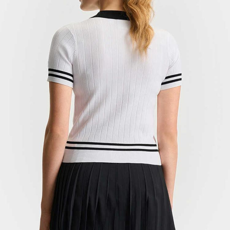 Fila Атлетика Теннис Серия Модный Удобный Универсальный Трикотажный Топ с Коротким Рукавом Женские топы Нефритово-Белый A11W523405F-WT