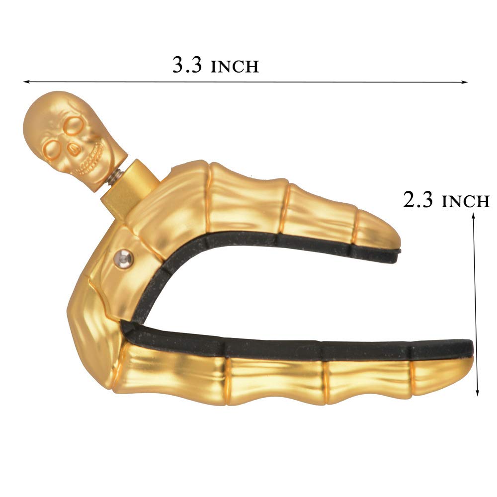 Koldot Guitar Skull for Acoustic and Electric Skeleton Ukulele Bass and Classical Includes 5 Picks Capo, Capo, Guitars, Head, Capo, Banjo, Mandolin, G