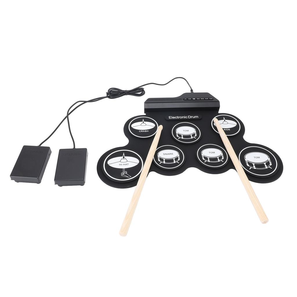 Hand Roll Electronic Drum Portable USB Electronic Drum Pad Foldable Silicone Hand Roll Electronic