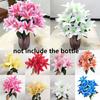 10 Heads Vivid Colorful Home Accessories Wedding Decor Lilies Bouquet Artificial Flowers Fake Lilies
