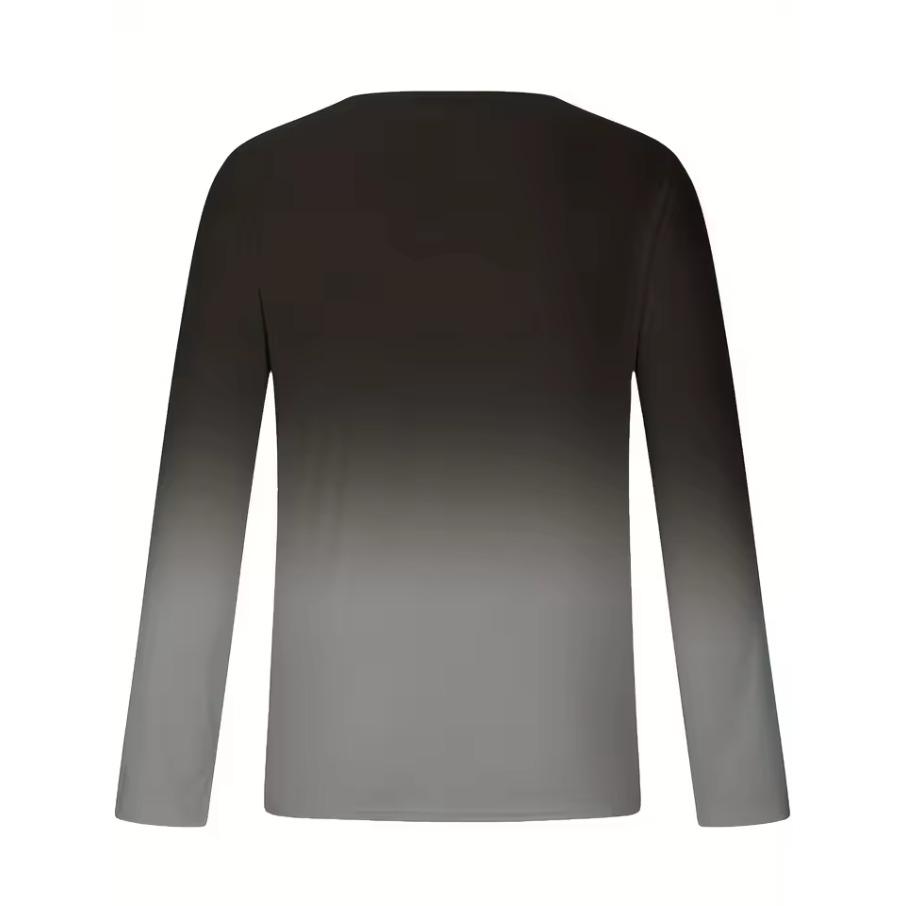 Gradient Color Pattern Print T Shirt Men Loose Men's Clothing Long Sleeve Gradient Graphic T Shirts Street Fashion Mens Clothes