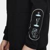 Nike Толстовка с круглым вырезом и надписью Letter, повседневный свитер с длинным рукавом, американская толстовка, мужская толстовка, черная FN3290-010