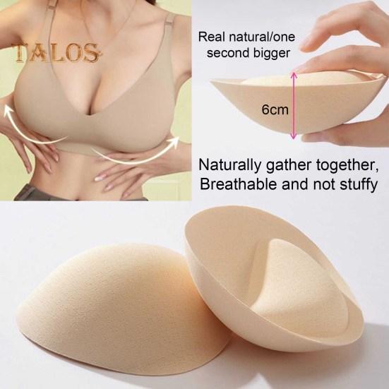 Bra Pad Ultra Thick Good Breathability Bra Insert Triangle Sponge Push Up Bra Pad Women Invisible Insert Swimsuit Bikini Breast Enhancers Chest Cup