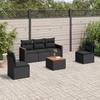 VidaXL Garden Lounge Set with Cushions 6 Pcs, Patio Sofas, Patio Furniture Set, Outdoor Furniture, Black 3258254