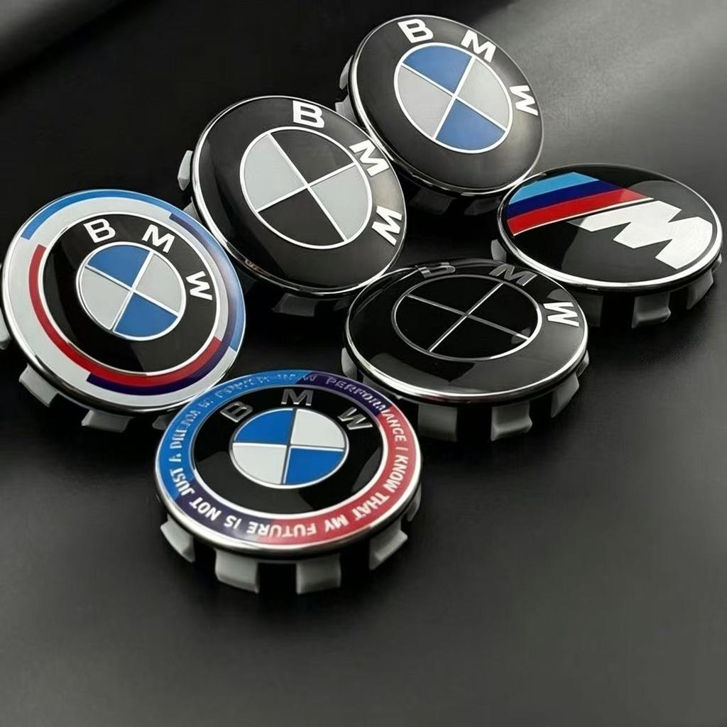 4Pc 68mm 56mm Wheel Center Caps Emblem Badge 50th Anniversary For BMW M Emblem E46 E36 E34 F10 E90 F30 E60 F30 E53 E30 E92 E87 EQ8