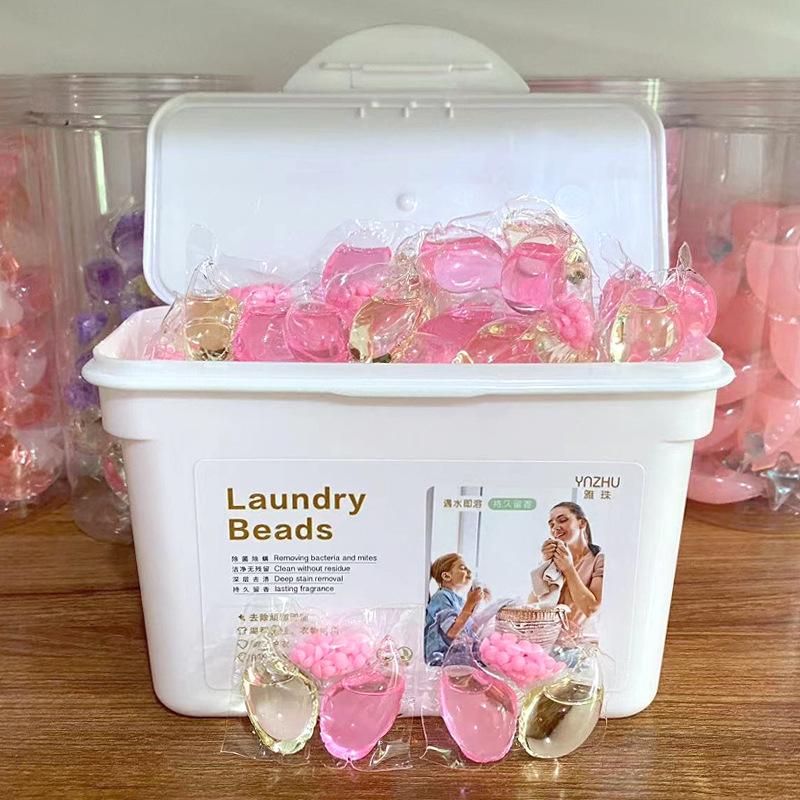 Three-in-one Boxed Laundry Beads with Fragrance Beads Long-lasting Fragrance Laundry Beads Soft and Mite-removing Multi-effect Laundry Detergent