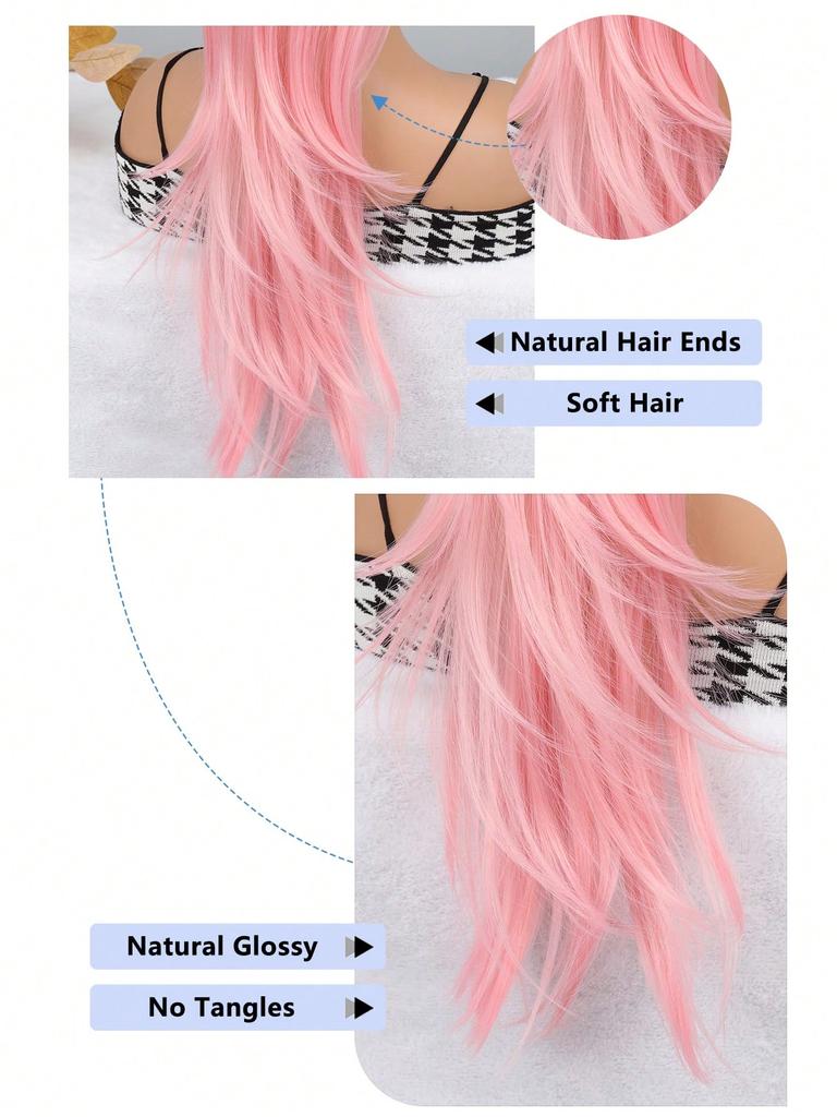 Synthetic Long Curly Layered Wavy Drawstring Pony Tail 24-inch For Women Heat Resistant Fake Hair