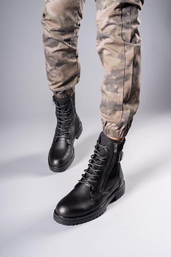 Мужские ботинки с боковой молнией и нескользящей подошвой. Сезонные мужские ботильоны. Байкерские ботинки. Мотоциклетные ботинки.