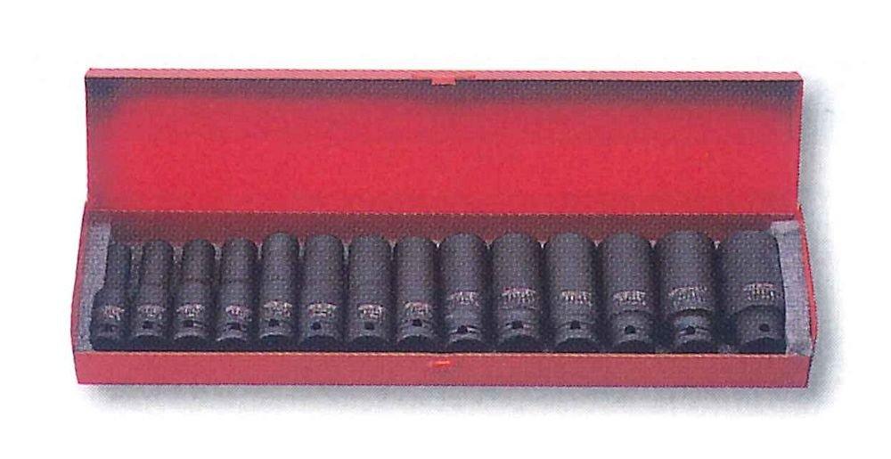 SIGNET 1/2 Drive 14-Piece Metric Deep Impact Socket Set 23296