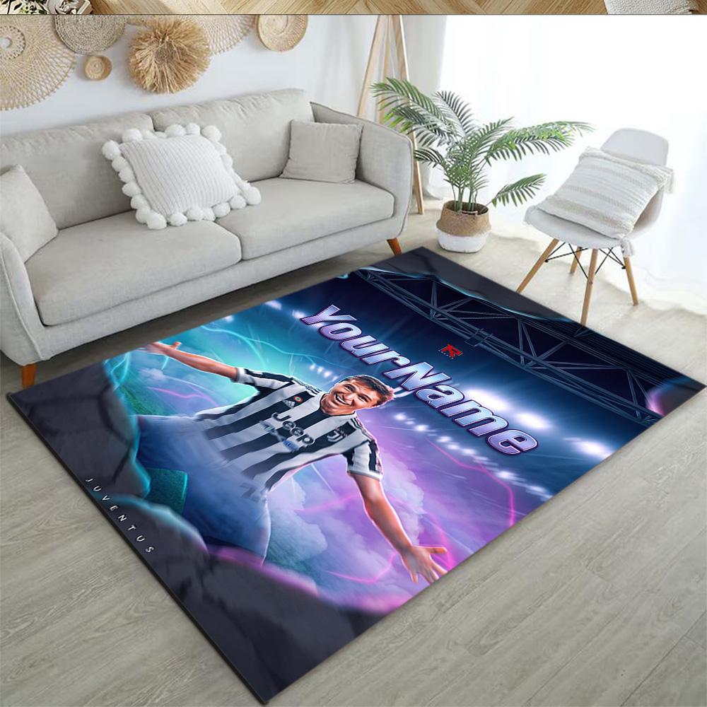 Juventus Personalized Name Area Rug Perfect for Dining Room Playrooms Kitchen Balcony Antislip Carpet Decorate Offices Wedding Party Gift