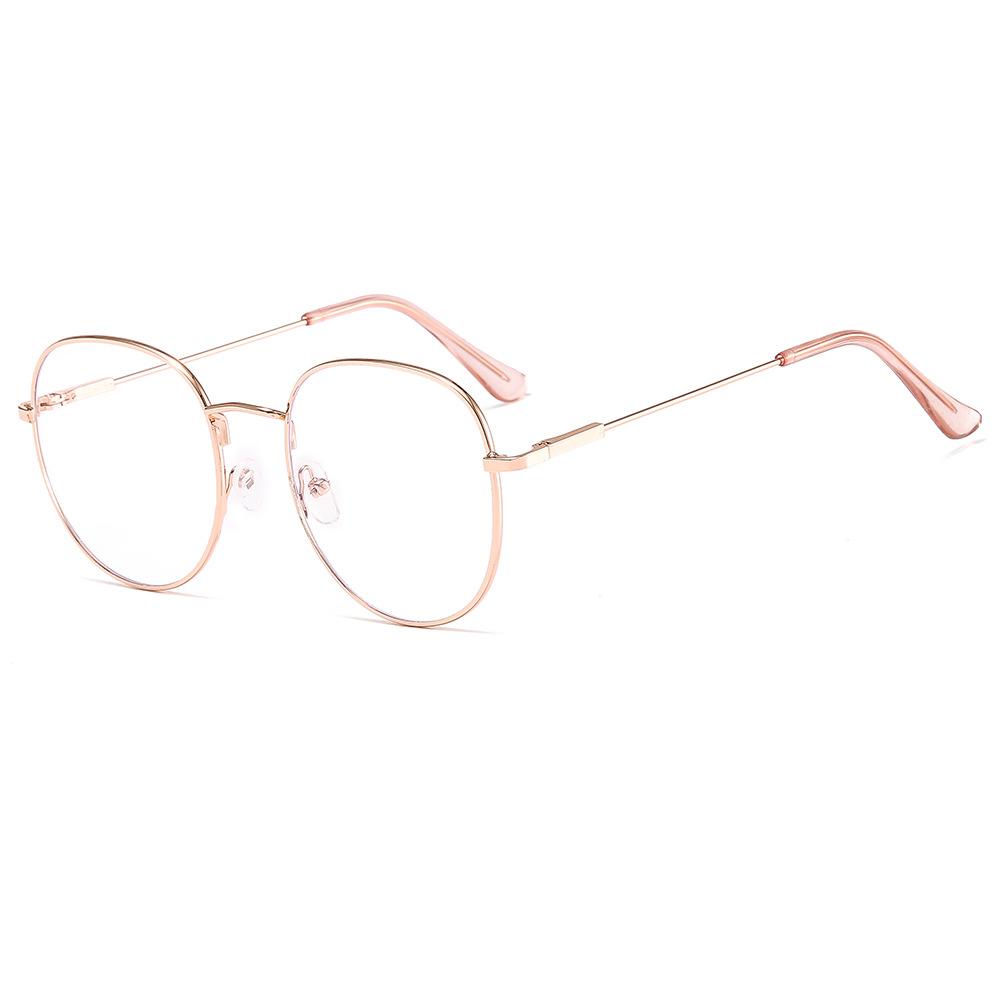 Ретро Линзы Металлические Анти-Блю Плоские Очки Компьютерные Очки для Защиты Глаз Модные Модные Очки Оправа Круглая Оправа Очки