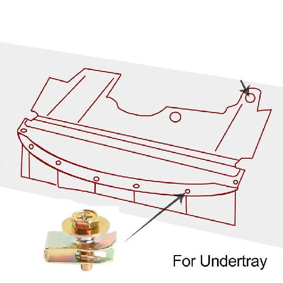 Car Body Bolts U-nut Clips M6 Engine Cover Splash Shield Guard Bumper Fender Liner Rivet Screws For Honda CRV HRV Accord Odyssey