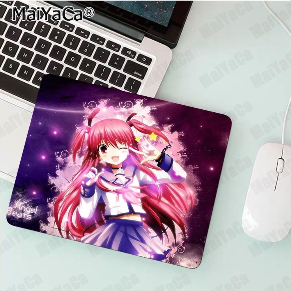 Коврик для мыши Angel Beats Аниме Резиновый Маленький Утолщенный Коврик для мыши Игровой Клавиатурный Настольный Коврик Канцелярские Товары Декор Комнаты Коврик для мыши