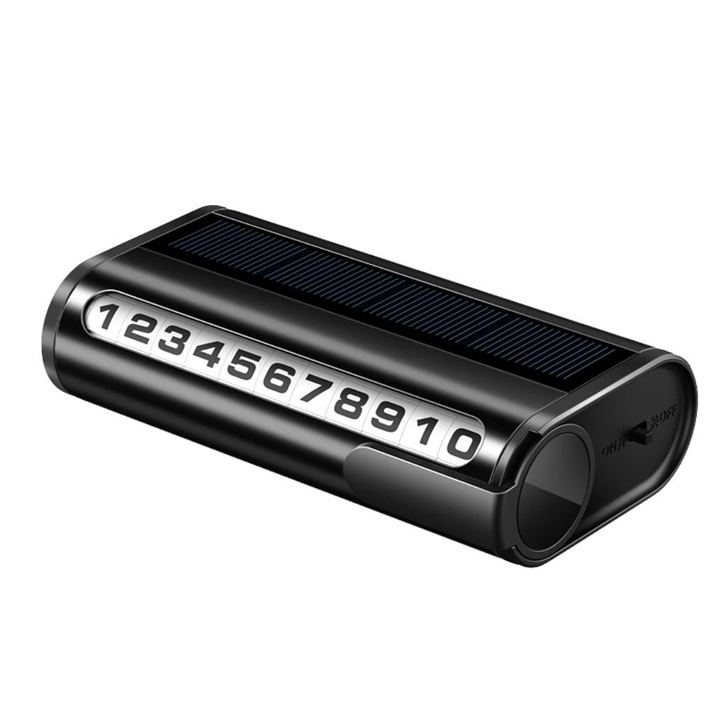 Номерной знак для парковки автомобиля, светящаяся карта для парковки автомобиля, солнечная зарядка, временная стоп-карта с номером телефона для украшения автомобиля, аксессуар